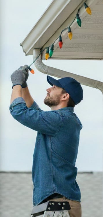 Professional holiday light installation